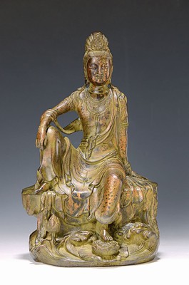 Image Guanyin, Bronze, Tibet, 19. Jh.