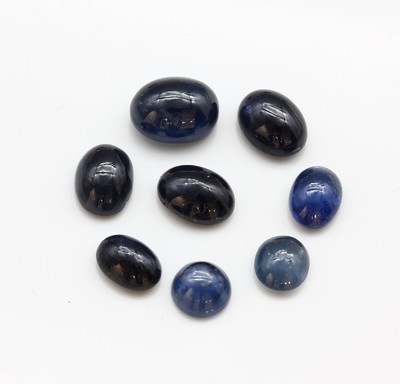 Image Lot sapphire cabochons total approx. 21.6 ct