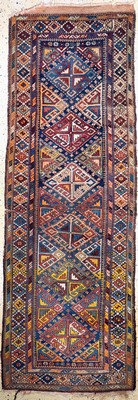 Image Shahsawan antique, Persia, around 1900, wool on cotton, approx. 290 x 105 cm, condition: 4.Rugs, Carpets & Flatweaves