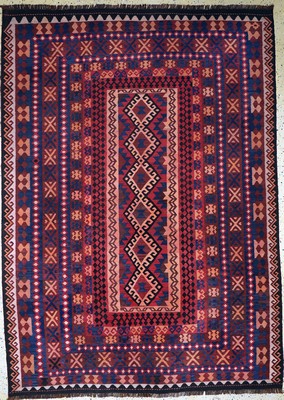 Image Meymaneh Kilim, Afghanistan, approx. 60 years, wool on wool, approx. 280 x 200 cm, condition: 1-2. Rugs, Carpets & Flatweaves