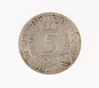 Image Silver coin 5 Mark 1958