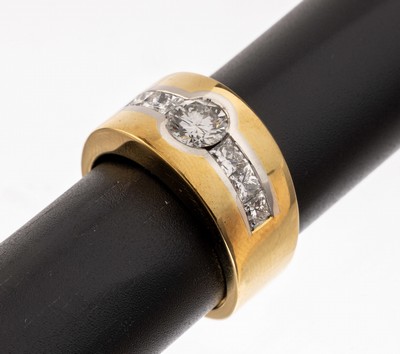 Image 18 kt Gold und Platin Diamant-Ring, 