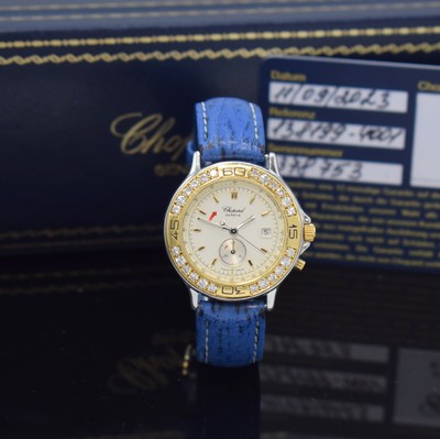 Image CHOPARD Mille Miglia Damenarmbanduhr mit Chronograph in Stahl/Gold Referenz 8163 und 13/8199