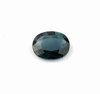 Image Loose sapphire, 2.24 ct, oval bevelled, Deep Blue (Greenish), with ALGT-expertise Valuation Price: 600, - EUR