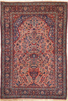 Image Kashan cork antique, Persia, around 1900, corkwool on cotton, approx. 150 x 104 cm, condition: 2-3. Rugs, Carpets & Flatweaves