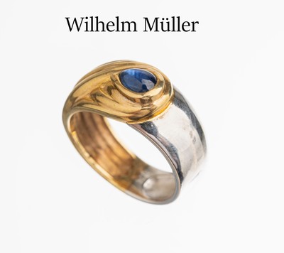 Image 14 kt gold sapphire ring