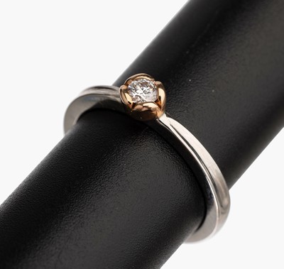 Image 14 kt gold brilliant solitaire ring